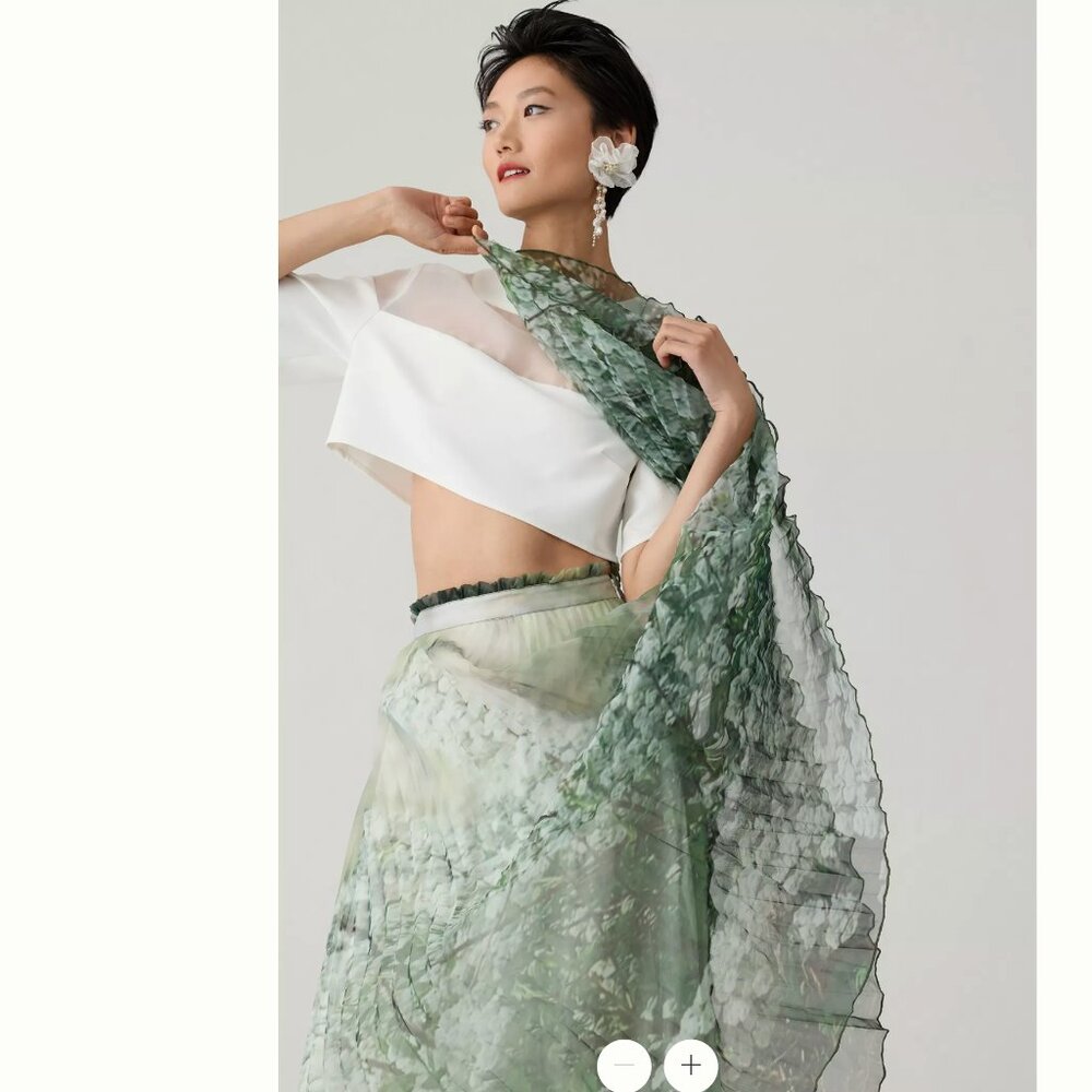 HTF Anthropologie Maeve Pleated Maxi Skirt - Picture 3 of 9